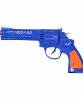 Groothandel politie speelgoed pistool blauw met geluid 23 x 11 cm