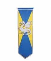 Groothandel ridder wapenschild op vlag blauw geel speelgoed