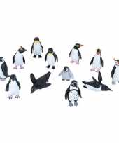 Groothandel set met mini pinguins dieren speelgoed figuren 10 delig