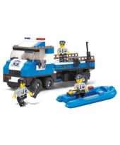 Groothandel sluban politiewagen met boot bouwstenen set speelgoed