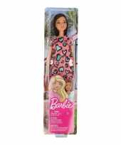 Groothandel speelgoed barbie trendy pop met roze jurkje en bruin haar voor meisjes kinderen