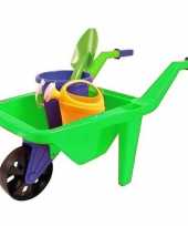 Groothandel speelgoed groene kruiwagen zandbak setje 65 cm