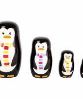 Groothandel speelgoed houten pinguins baboesjka set