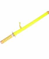 Groothandel speelgoed ninja zwaard geel carnaval 65 cm