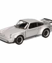Groothandel speelgoed porsche 911 turbo grijs autootje 12 cm