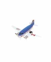 Groothandel speelgoed vliegtuigje blauw 10048221