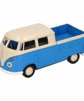 Groothandel speelgoed volkswagen t1 pick up busje blauw welly autootje 1 36