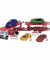 Groothandel speelgoed vrachtwagen met autootjes op aanhanger 1 60