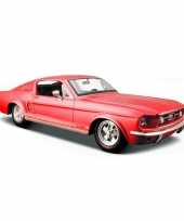 Groothandel speelgoedauto ford mustang gt 1967 rood 1 24 19 x 7 x 5 cm
