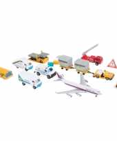 Groothandel speelgoedset vliegveld voertuigen 18 delig