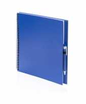Groothandel tekeningenboek blauw met pen speelgoed