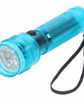 Groothandel turquoise blauw led zaklampje 14 cm speelgoed