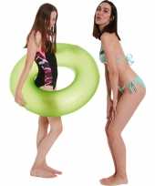 Groothandel waterspeelgoed neon groene zwemband zwemring 76 cm voor jongens meisjes kinderen en dames heren volwassenen