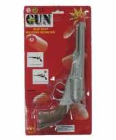 Groothandel zilveren cowboy pistool met 8 schoten speelgoed